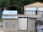 Kokomo Grill BBQ Island Maui 7.5 ft Outdoor Kitchen with 33" Bar, Built-In Grill & LED Lighting