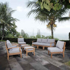 Modway Outdoor Lounge Set - Marina 9-Piece Teak Collection by Modway