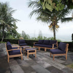 Modway Outdoor Lounge Set - Marina 9-Piece Teak Collection by Modway