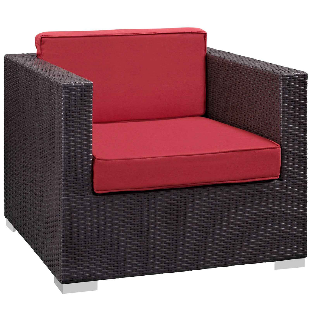 Modway Convene 5-Piece Outdoor Sectional Set – Patio Furniture with Cushions
