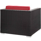 Modway Convene 5-Piece Outdoor Sectional Set – Patio Furniture with Cushions