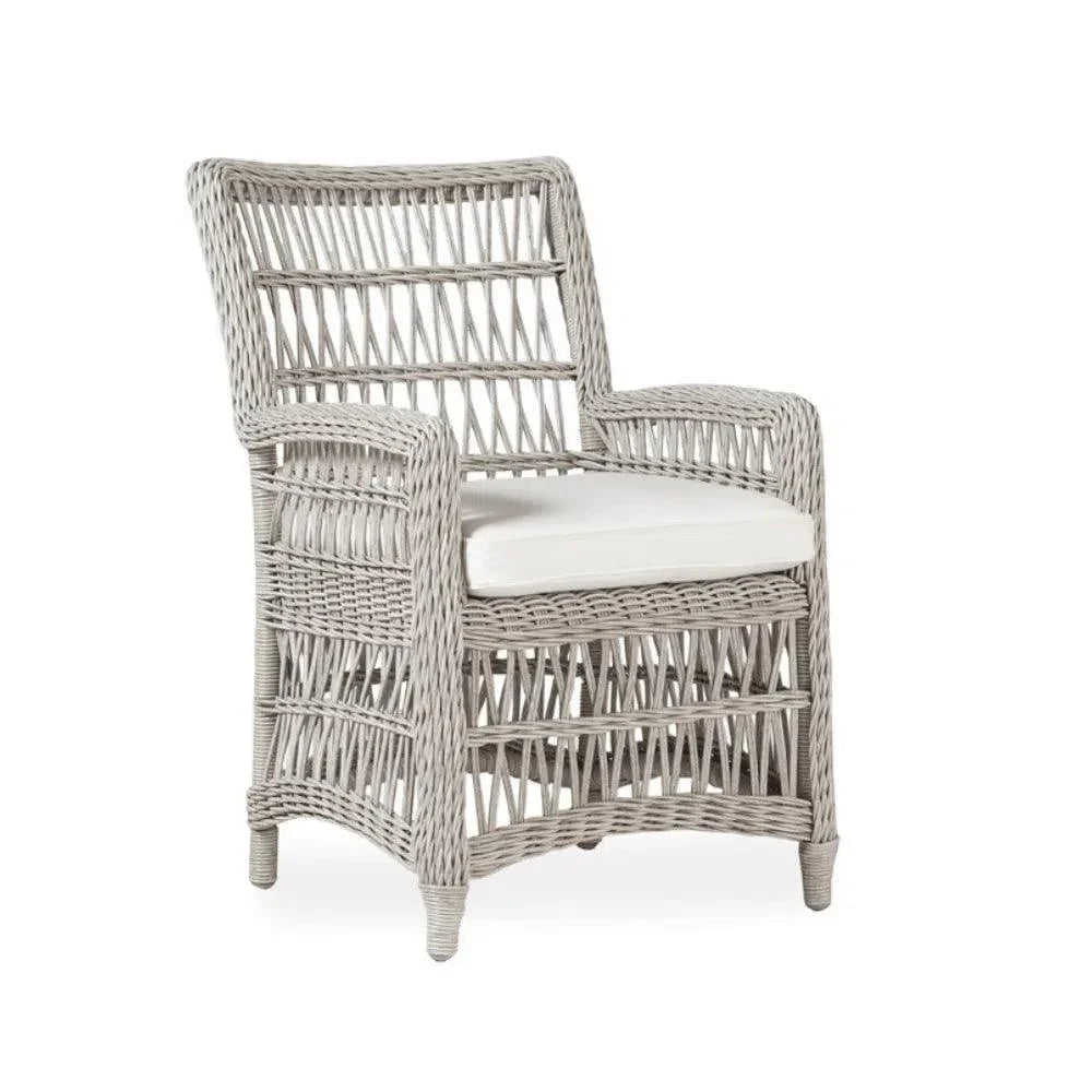 Mackinac Wicker & Teak Outdoor Dining Set for 8 – Handmade Patio Furniture by Lloyd Flanders
