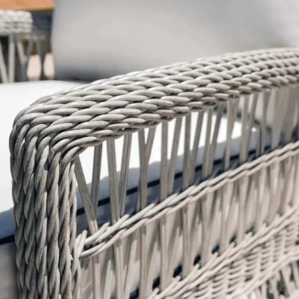 Mackinac Wicker & Teak Outdoor Dining Set for 8 – Handmade Patio Furniture by Lloyd Flanders
