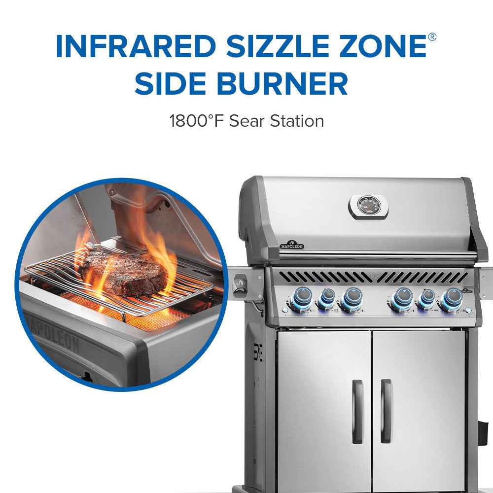 Napoleon Patio Elegance Gas Grill Rogue PRO‑S 525 RSIB with Infrared Side and Rear Burners