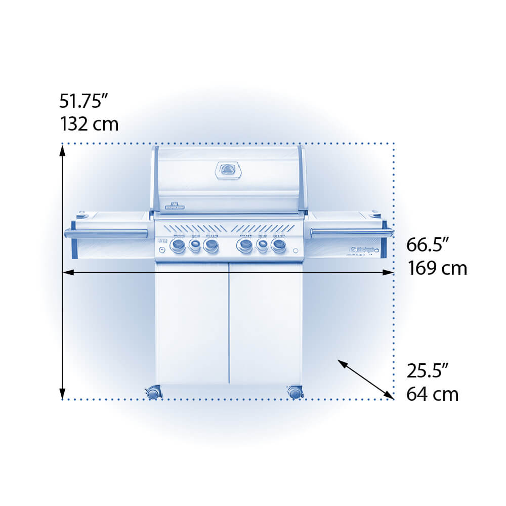 Napoleon Patio Elegance Grill Prestige PRO 500 RSIB Gas Grill with Infrared Side and Rear Burners