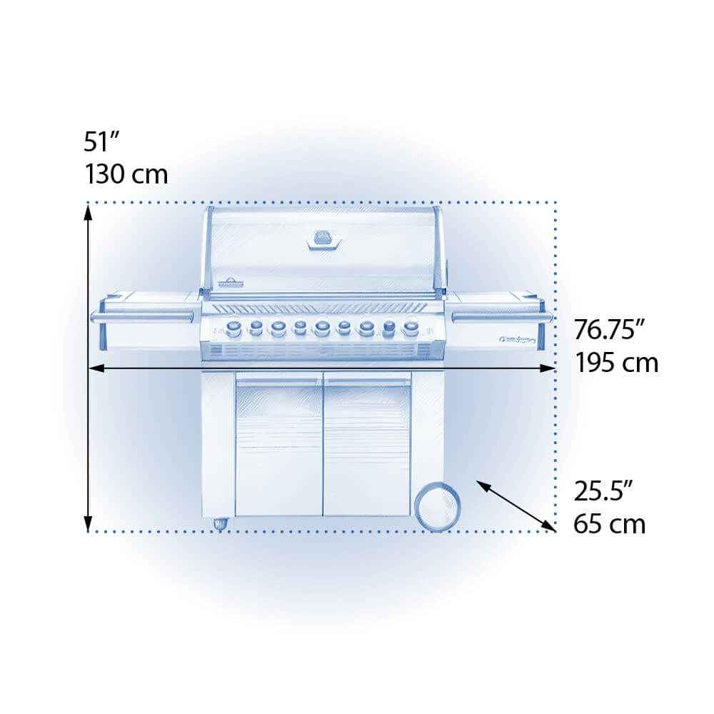 Napoleon Patio Elegance Gas Grill Prestige PRO 665 RSIB with Infrared Side and Rear Burners